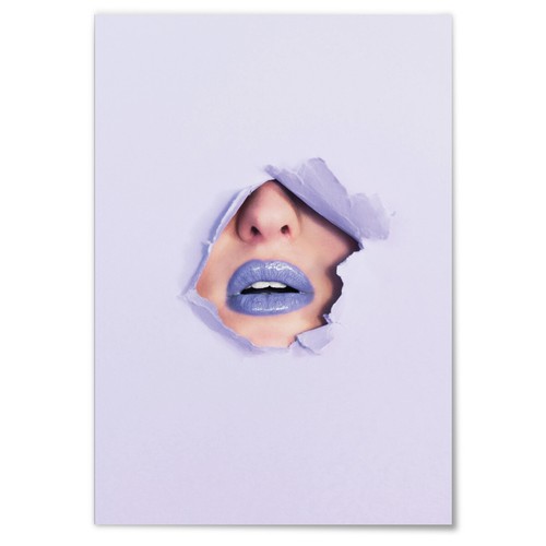 Juniwords poster lippen - poster,, lila
