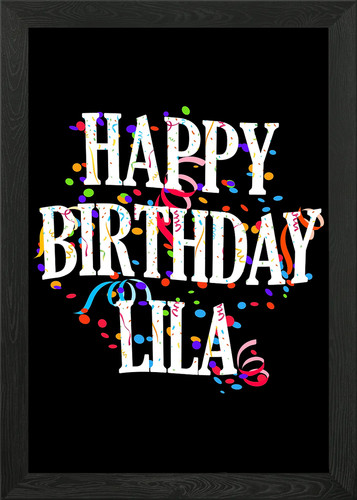 Happy birthday lila gerahmtes - happy,