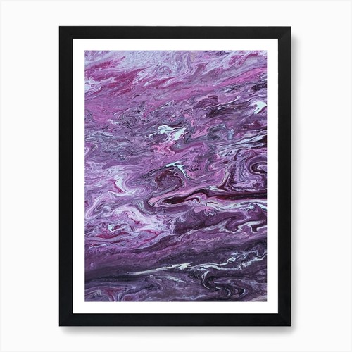 Purple swirls kunstdruck - purple,