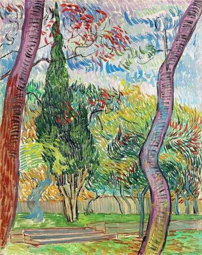 Bunte garten bäume poster - garten,