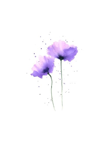 Lila blumen aquarell - aquarell, |