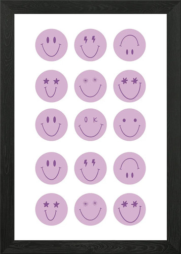 Lila smiley gerahmtes - lila,