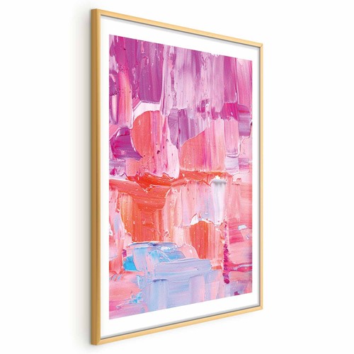 Poster farbenfrohe striche - -,