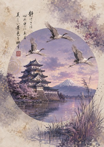 Japanischer grues pagode - japanischer,