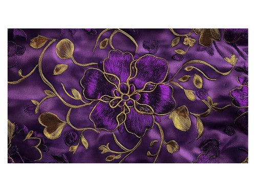 Lila blumenstickerei poster - blumenstickerei, |