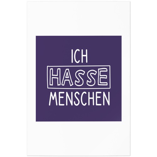 Ich hasse menschen - menschen,, lila