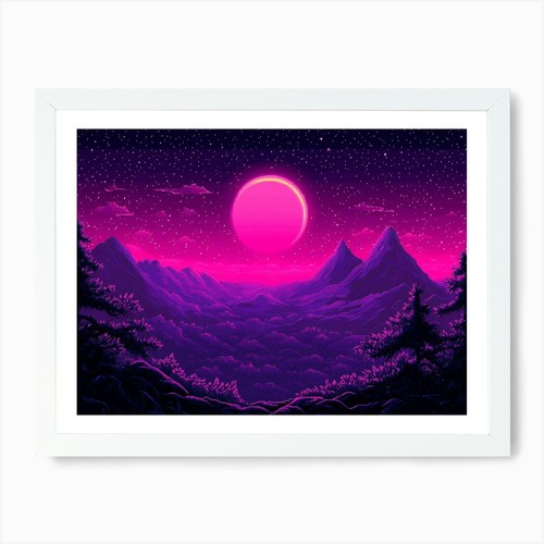 Purple mountains kunstdruck - 1,