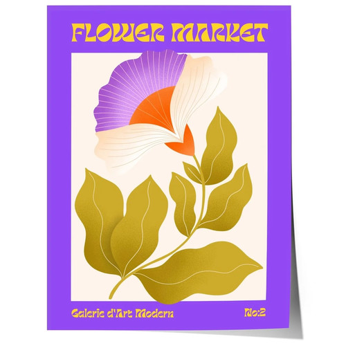 Flower market poster - flower,