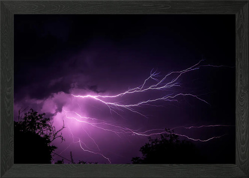 Lila lightning gerahmtes - lightning,