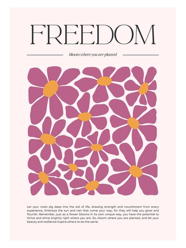 Lila blumen moderner poster - lila,