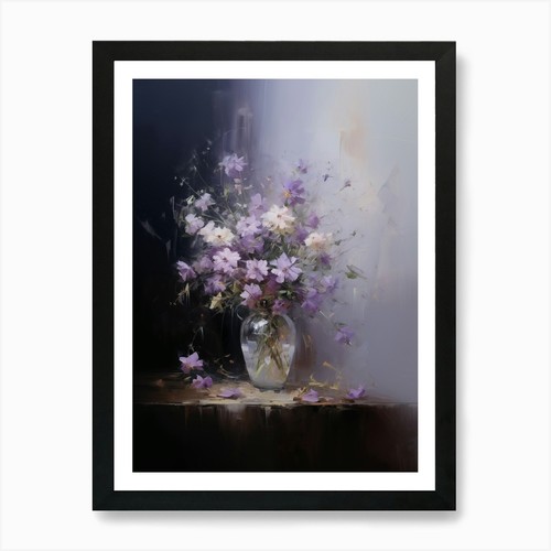 Lila blumen einer vase - lila,