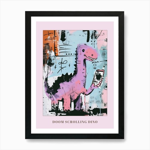 Dinosaurier auf dem smartphone - dem,