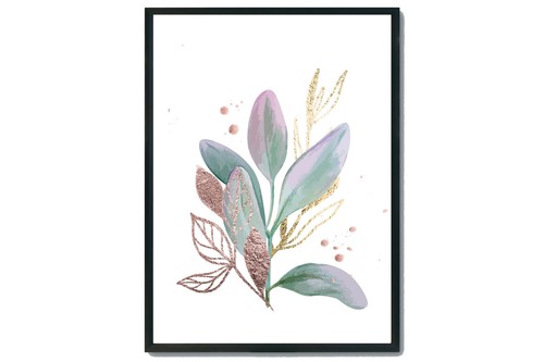 Aquarell purpur grünpflanzen - aquarell,