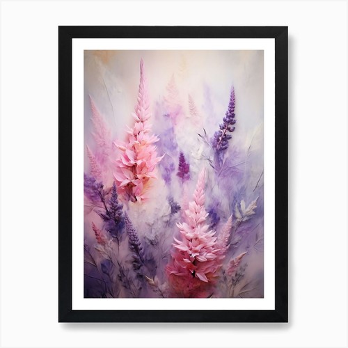 Lila blumen kunstdruck - lila,