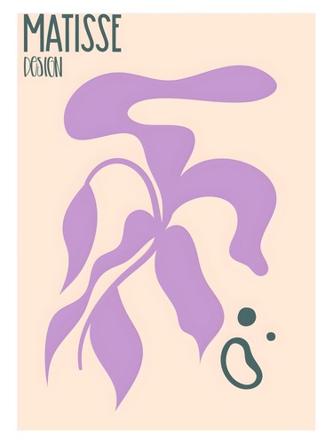 Lila abstrakter matisse poster - lila,