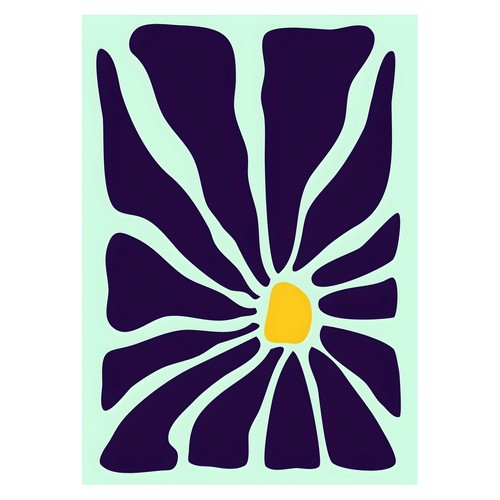 Lila blumen abstrakt poster - lila, |