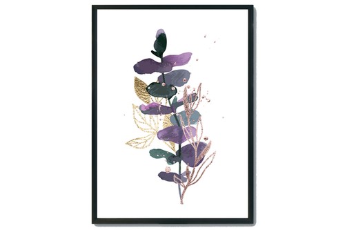 Botanische lila blattdrucke - botanische,