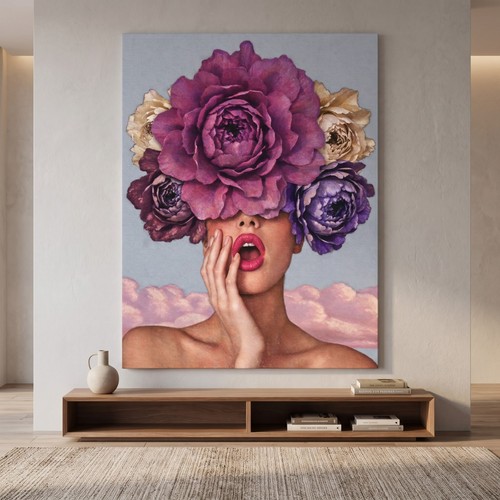 Wandbild frau mit - frau,