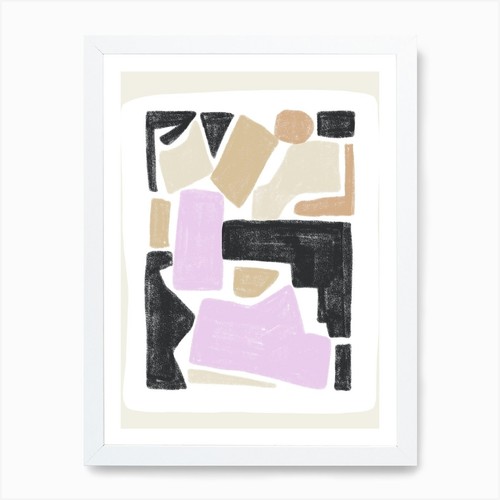 Modern abstrakt schwarz lila - abstrakt, 3