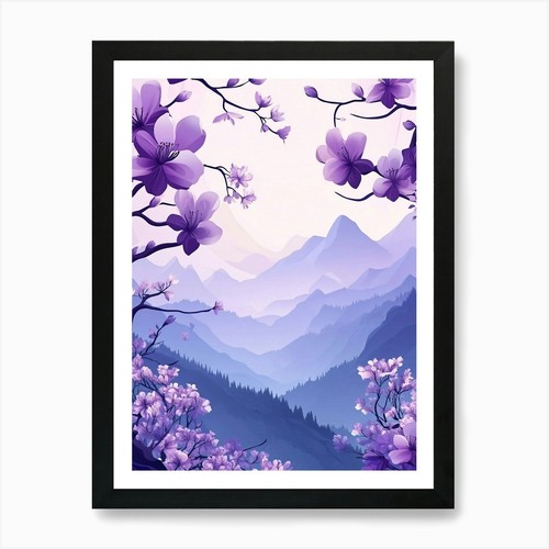 Serene purple landscape - serene,
