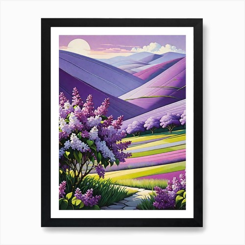 Lila gemälde kunstdruck - lila,