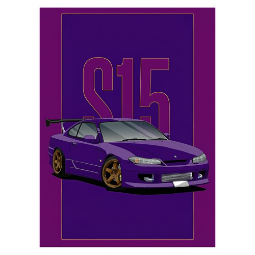 Lila s15 auto poster - lila, auto-poster